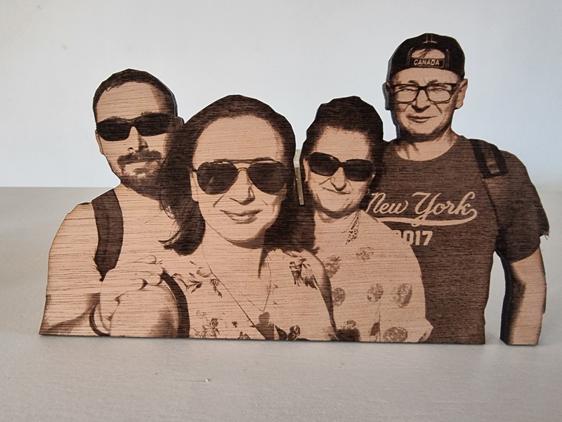 Photo decoupée sur bois