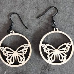 Boucles d'oreilles - Faites en bois naturel