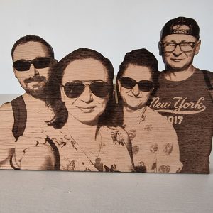 Photo decoupée sur bois